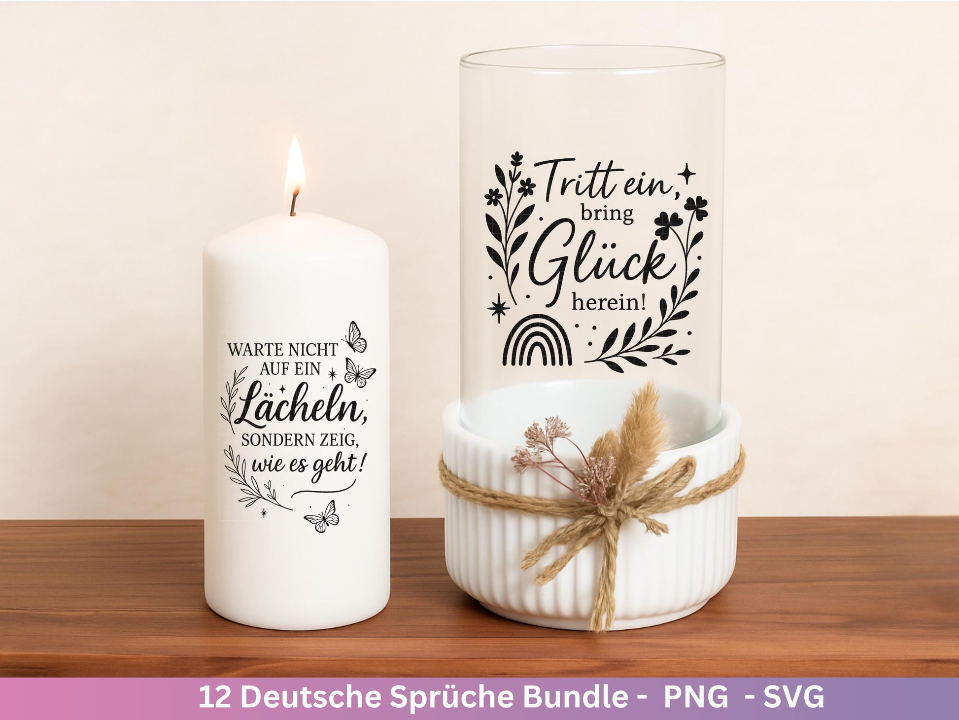 Deutsche Sprüche Plotterdatei - Positive Sprüche Svg - Laserdatei Sprüche - Inspirierende Zitate - Laserdatei Sprüche - Geschenk Freundin