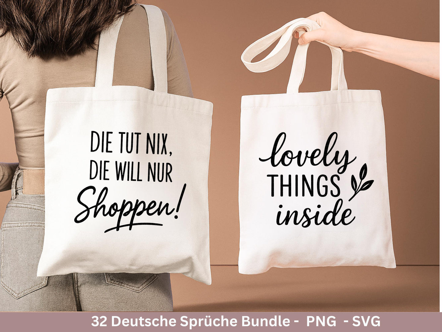 Deutsche Sprüche für Beutel SVG – Taschensprüche Bundle | Plotterdatei & Laserdatei | Jutetasche plotten | Lustige Sprüche Cricut Silhouette