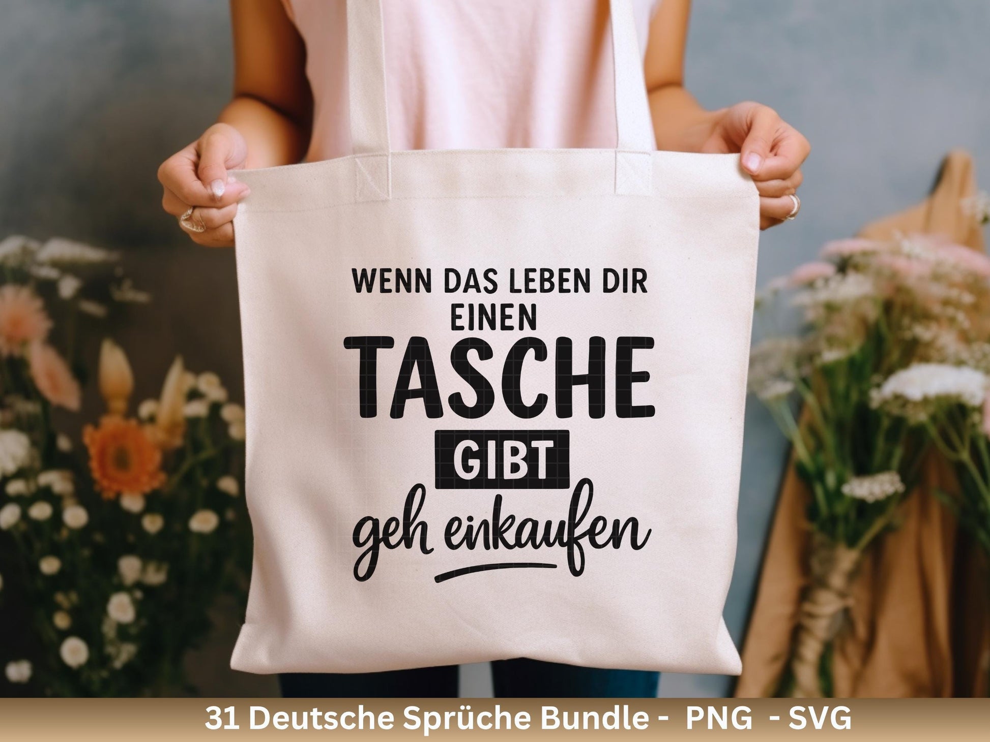 Lustige Shopping Sprüche SVG – Plotterdatei für Beutel, Tassen & Geschenke | Deutsche Zitate Bundle | Geschenkidee | Cricut Silhouette