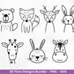 Niedliche Tiere SVG Bundle – Plotterdatei & Laserdatei | Waldtiere | Safari Tiere | Kawaii Tiergesichter Clipart | Kinder Geschenkidee Holz