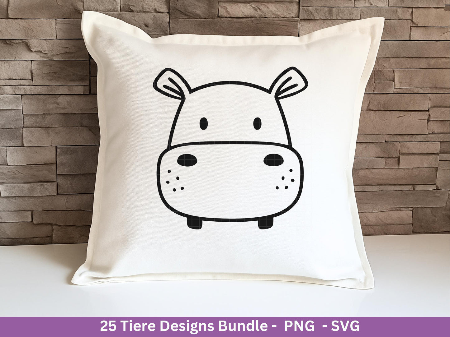 Niedliche Tiere SVG Bundle – Plotterdatei & Laserdatei | Waldtiere | Safari Tiere | Kawaii Tiergesichter Clipart | Kinder Geschenkidee Holz