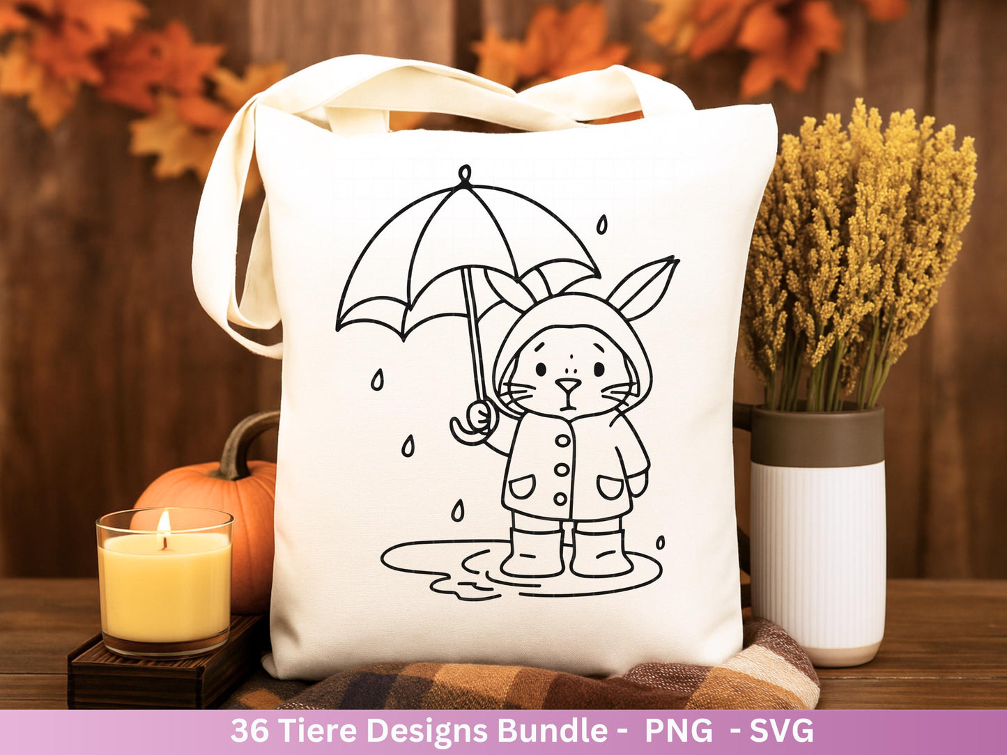 Line Art Tiere SVG Bundle – Handgezeichnete Wald und Safari Tiere, Kawaii Kinder Clipart, Plotterdatei & Lasergravur Geschenkidee Cricut