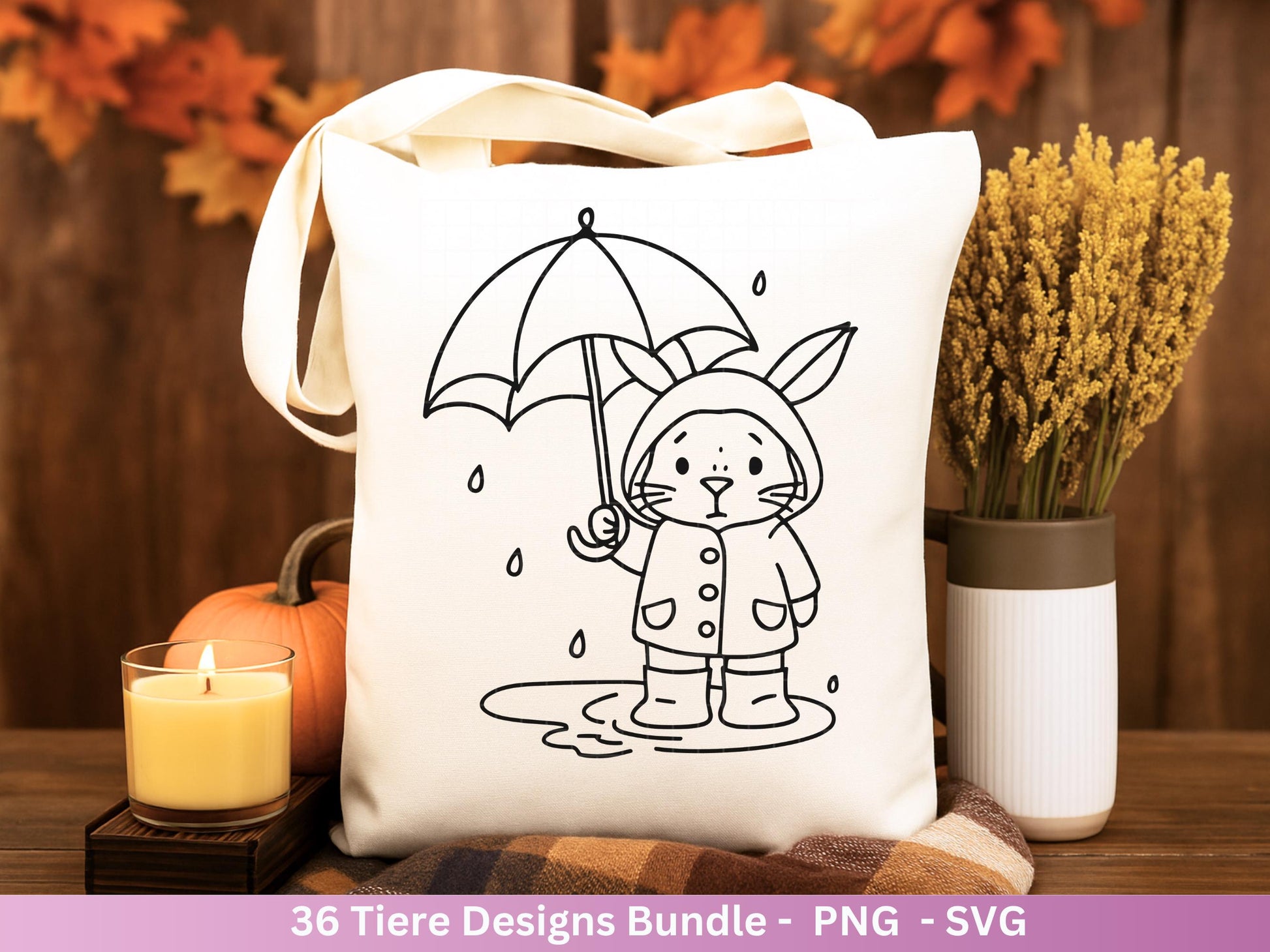 Line Art Tiere SVG Bundle – Handgezeichnete Wald und Safari Tiere, Kawaii Kinder Clipart, Plotterdatei & Lasergravur Geschenkidee Cricut