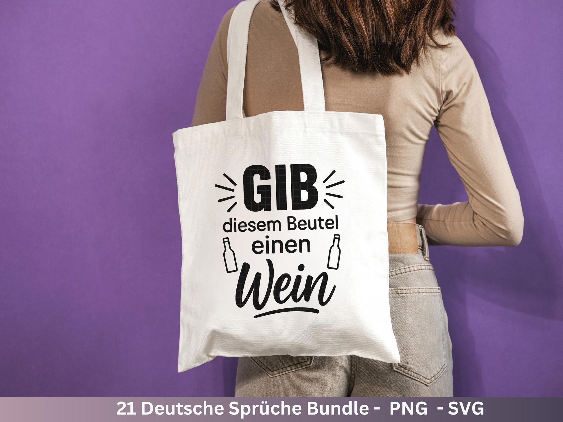 Lustige Deutsche Sprüche SVG – Beutel Sprüche Bundle | Plotterdatei | Laserdatei | Witzige Zitate für Tasse & Jutetasche | Cricut Silhouette