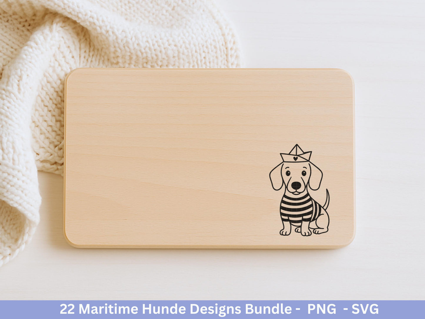 Maritim Hunde SVG Bundle – Plotterdatei & Laserdatei, Mops, Dackel, Chihuahua, Golden Retriever, Pudel, Labrador, Cricut Datei, Geschenkidee