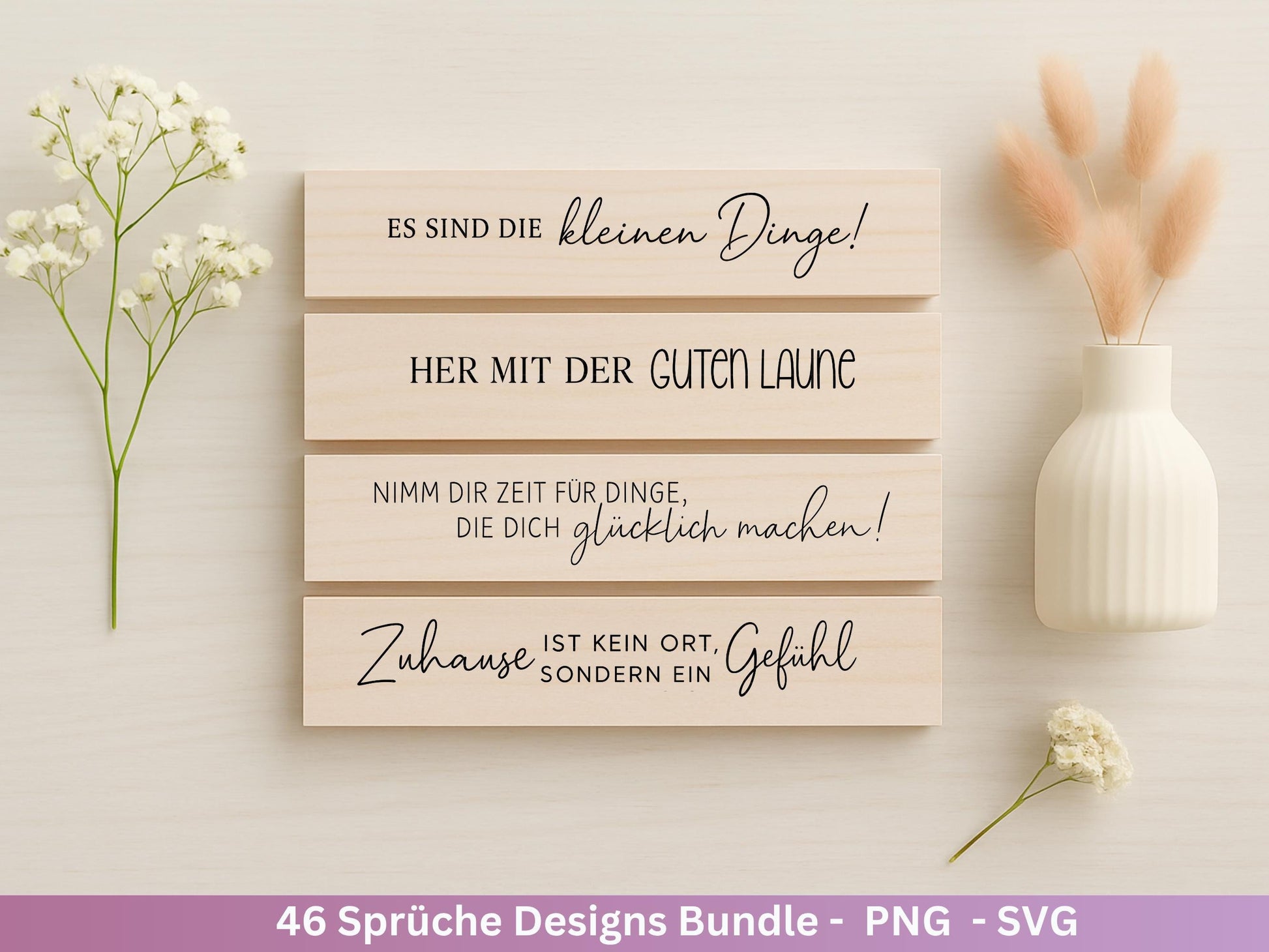 Sprüche SVG Bundle – Plotterdatei & Laserdatei | Klötzchen, Kerzen, Holz, Raysin | Familie, Freundschaft, Liebe, Glück, Zuhause Geschenkidee