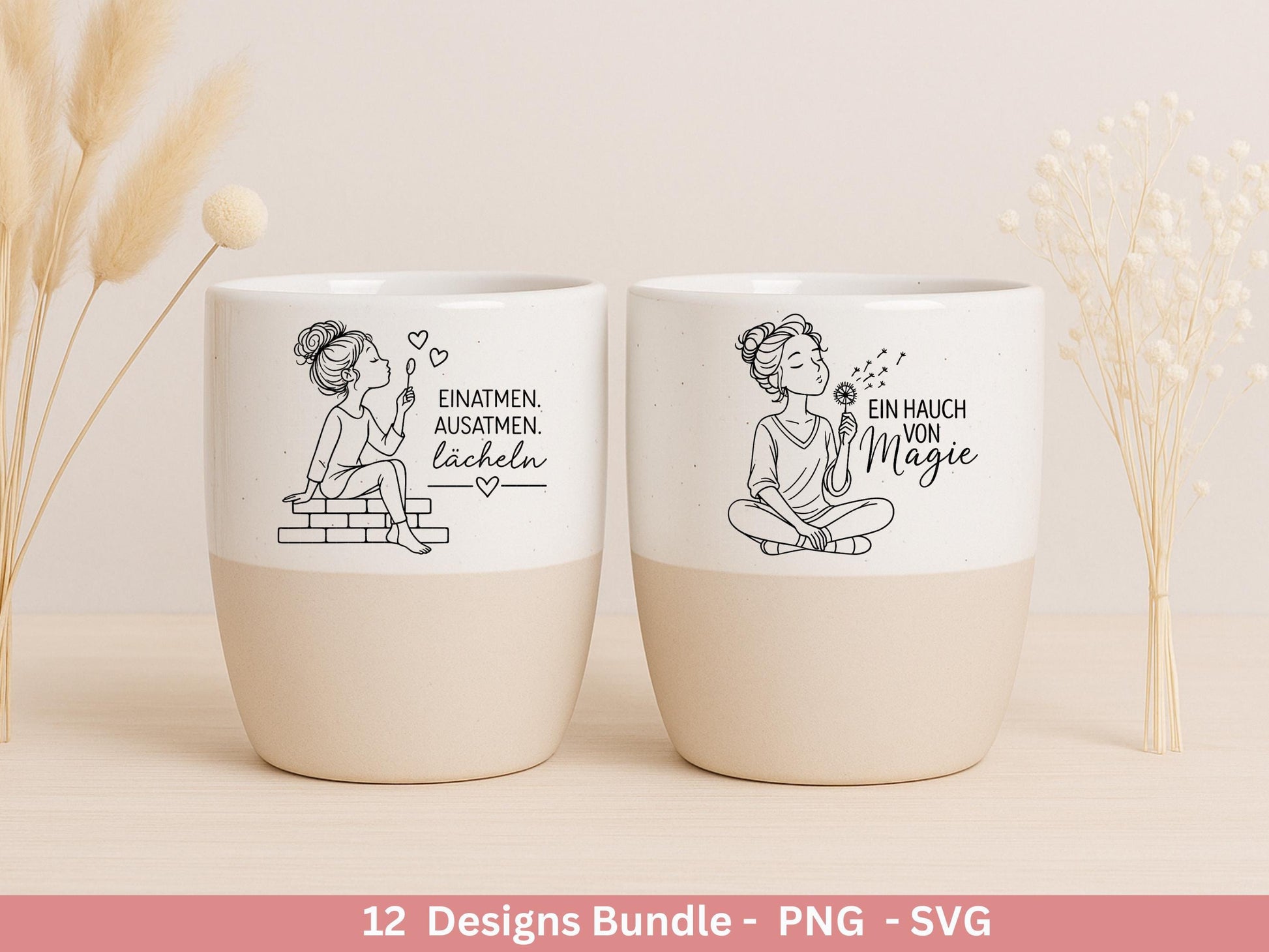 Handgezeichnete Frauen SVG | Sketch Bundle mit Sprüchen | Plotterdatei Laserdatei | Geschenkidee Freundin | Cricut Silhouette Design Datei