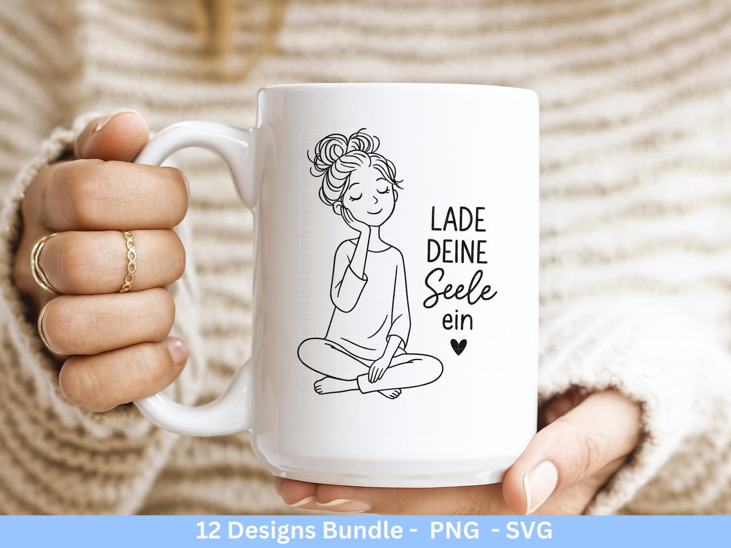 Handgezeichnete Frauen SVG | Sketch Bundle mit Sprüchen | Plotterdatei Laserdatei | Geschenkidee Freundin | Cricut Silhouette Design Datei