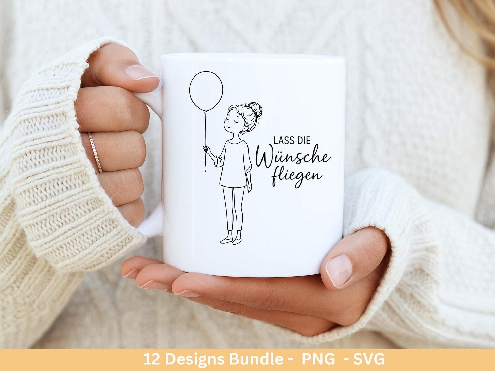 Handgezeichnete Frauen SVG | Sketch Bundle mit Sprüchen | Plotterdatei Laserdatei | Geschenkidee Freundin | Cricut Silhouette Design Datei