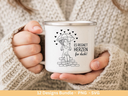 Handgezeichnete Frauen SVG | Sketch Bundle mit Sprüchen | Plotterdatei Laserdatei | Geschenkidee Freundin | Cricut Silhouette Design Datei