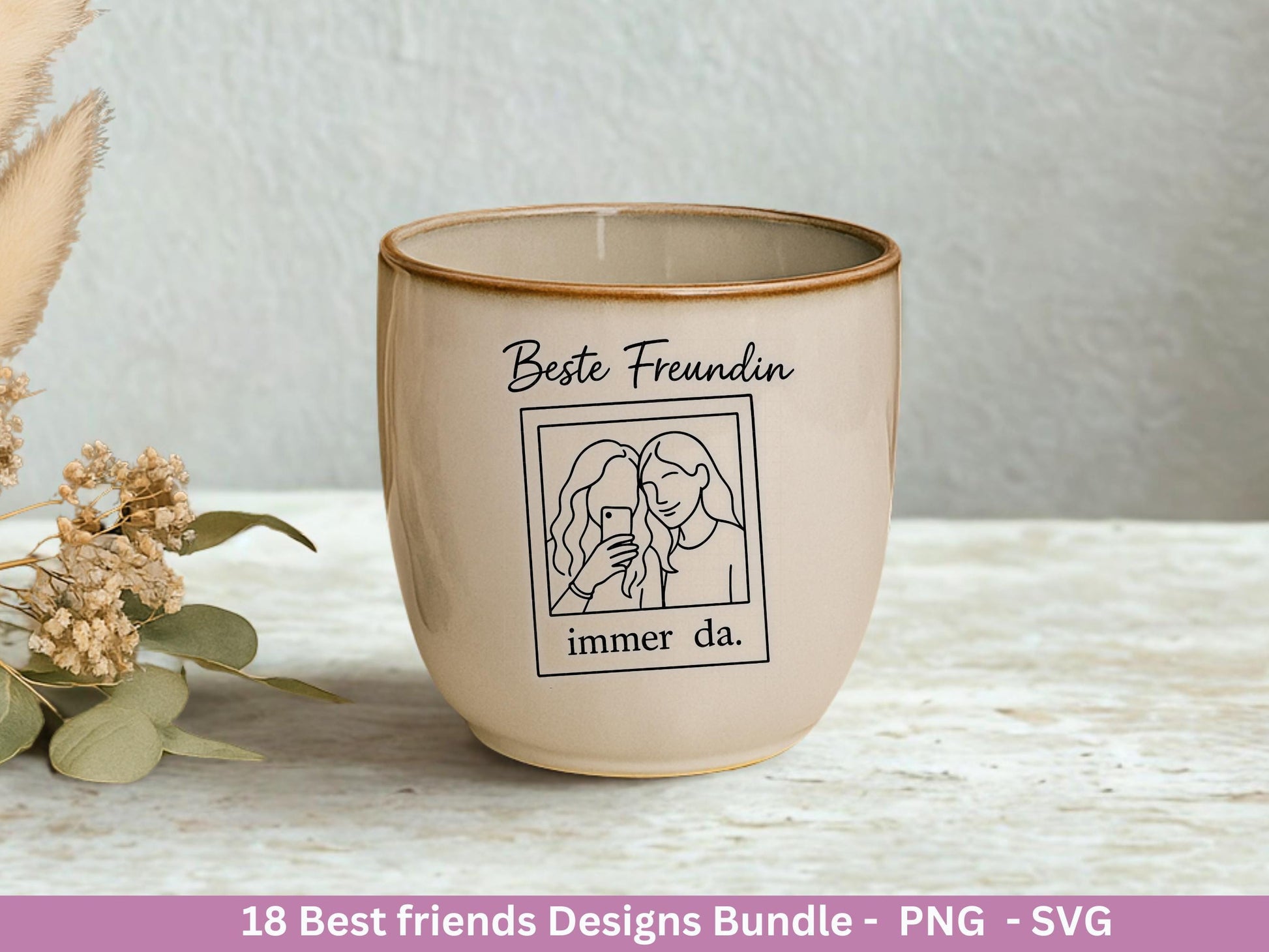 Beste Freundin SVG – Plotterdatei und Laserdatei | Freundschaft Sprüche | Geschenkidee Freundin & Schwester | Freundschaft SVG Datei Cricut