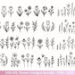 Plotterdatei Blumen SVG Bundle – Florale Designs | Wildblumen & Blätter | Cricut | Laserdatei | Pusteblume Clipart PNG Botanisch Frühling