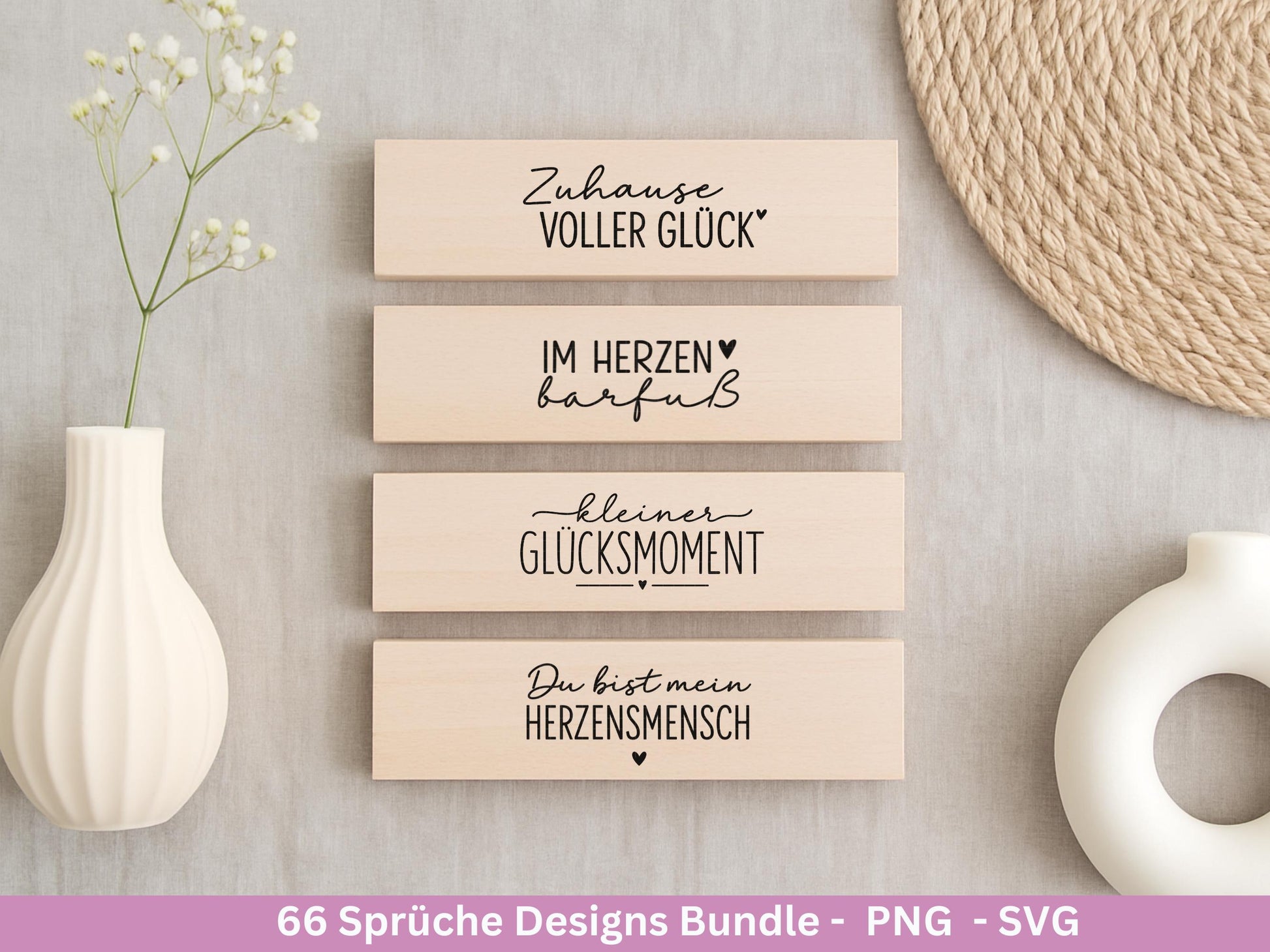 Sprüche SVG Bundle – Plotterdatei & Laserdatei | Klötzchen, Kerzen, Holz, Raysin | Familie, Freundschaft, Liebe, Glück, Zuhause Geschenkidee