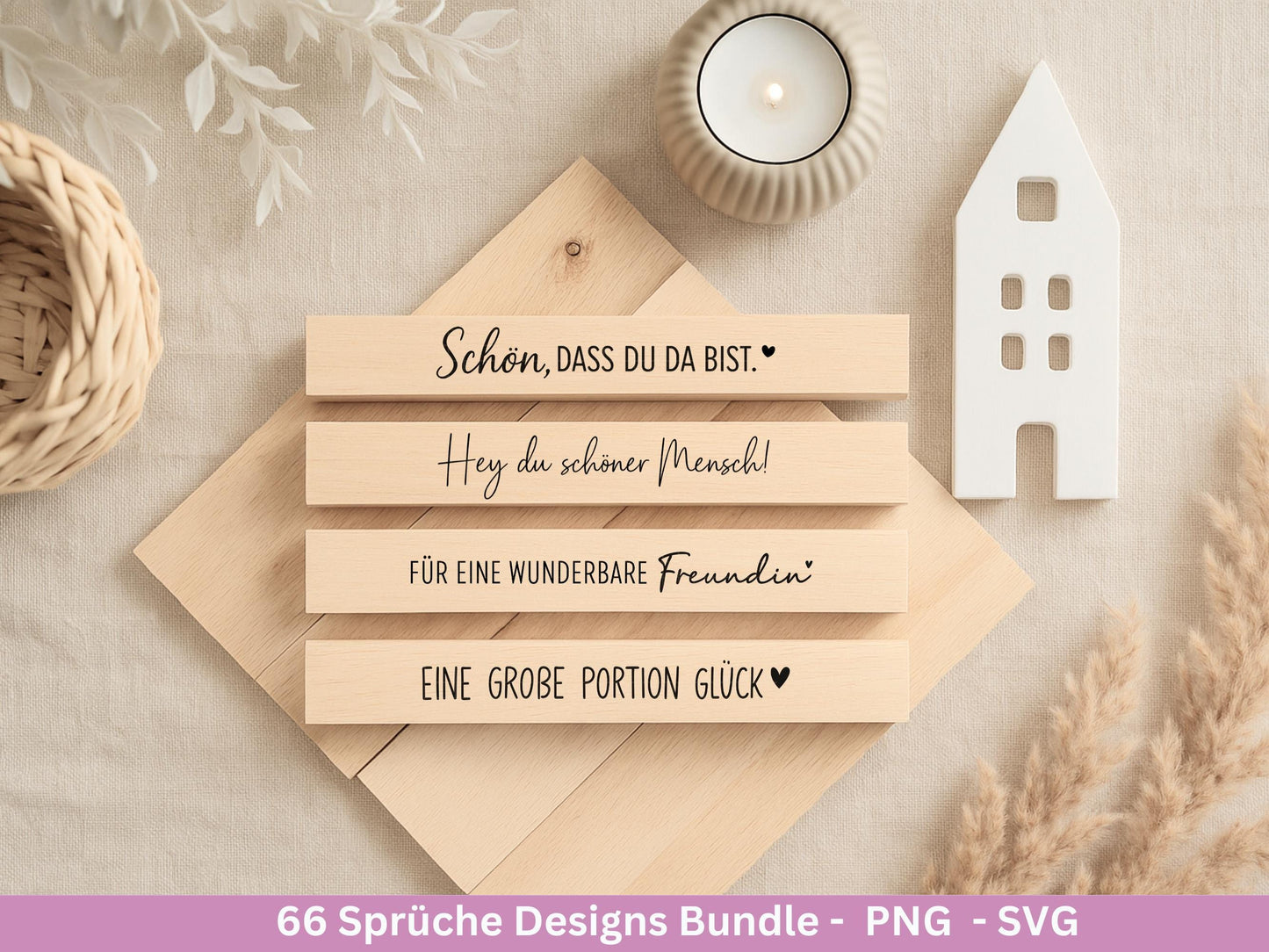 Sprüche SVG Bundle – Plotterdatei & Laserdatei | Klötzchen, Kerzen, Holz, Raysin | Familie, Freundschaft, Liebe, Glück, Zuhause Geschenkidee