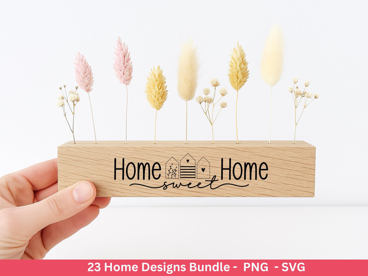 Zuhause SVG – Plotterdatei & Laserdatei | Home Schriftzug | Häuser Sprüche | Geschenkidee Holzbrett | Cricut Silhouette Deko Liebe Herz