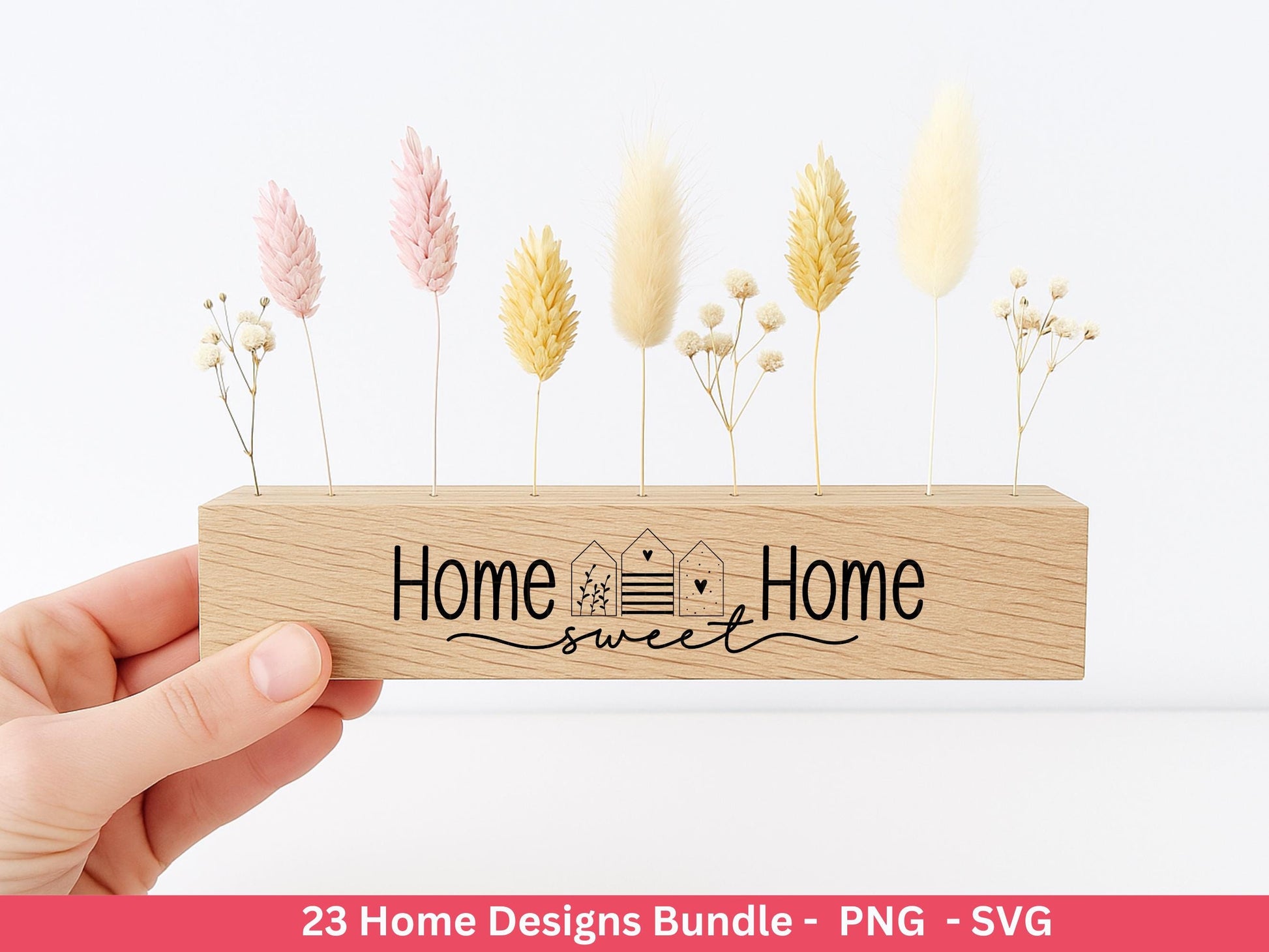Zuhause SVG – Plotterdatei & Laserdatei | Home Schriftzug | Häuser Sprüche | Geschenkidee Holzbrett | Cricut Silhouette Deko Liebe Herz