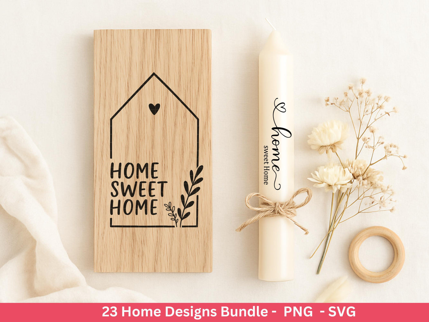 Zuhause SVG – Plotterdatei & Laserdatei | Home Schriftzug | Häuser Sprüche | Geschenkidee Holzbrett | Cricut Silhouette Deko Liebe Herz