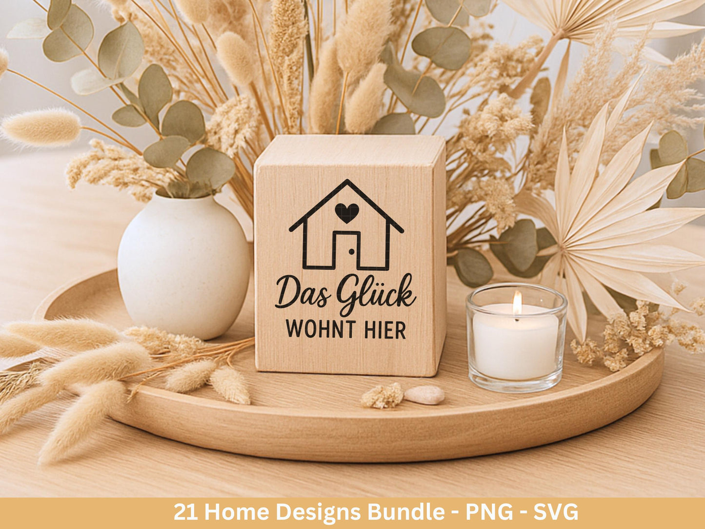 Zuhause SVG – Plotterdatei & Laserdatei | Home Schriftzug | Häuser Sprüche | Geschenkidee Holzbrett | Cricut Silhouette Deko Liebe