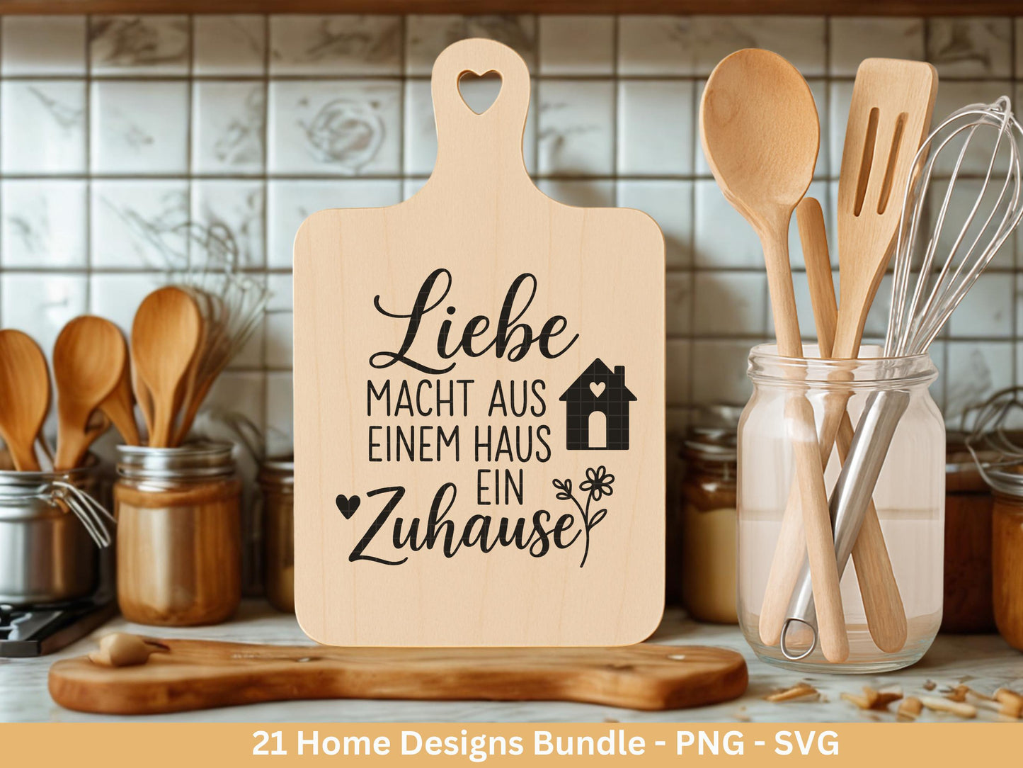 Zuhause SVG – Plotterdatei & Laserdatei | Home Schriftzug | Häuser Sprüche | Geschenkidee Holzbrett | Cricut Silhouette Deko Liebe