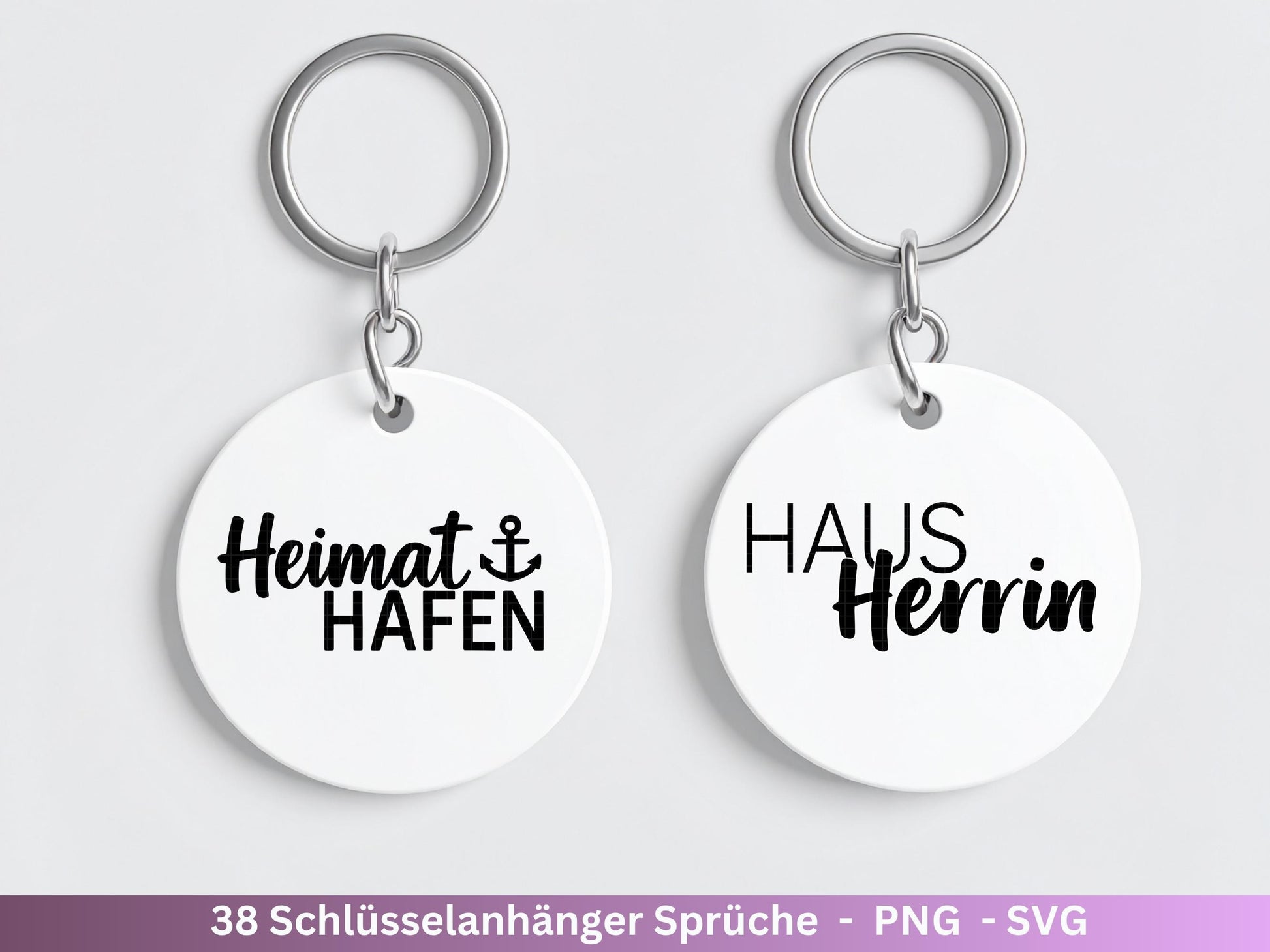 Schlüsselanhänger SVG – Plotterdatei & Laserdatei | Deutsche Sprüche | Geschenkidee für Freundin und Papa | Filz und Holz Anhänger Design