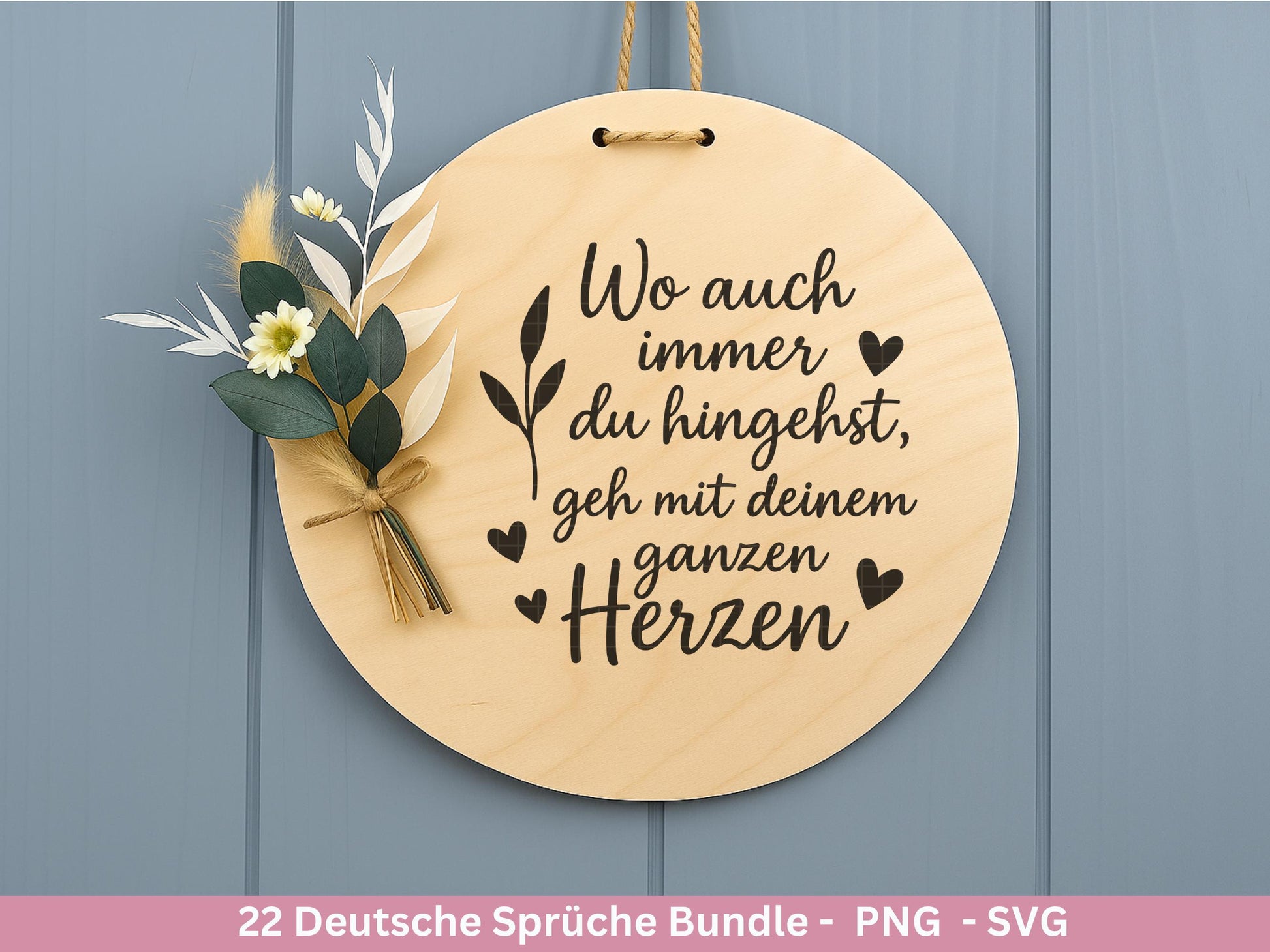 Sprüche SVG Bundle – Plotterdatei & Laserdatei | Positive Deutsche Zitate | Danke | Beste Freundin | Geschenkidee | Cricut Silhouette