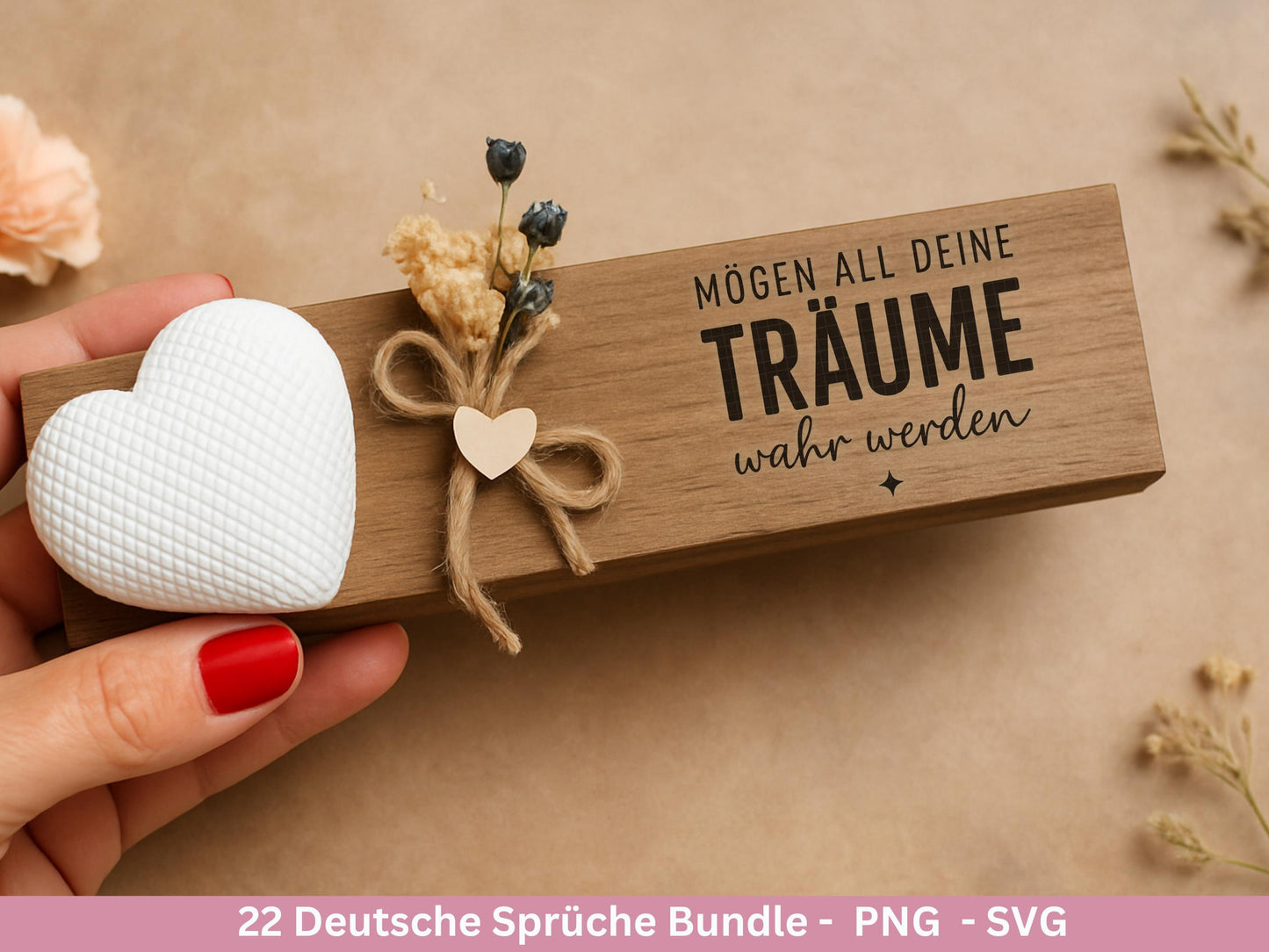 Sprüche SVG Bundle – Plotterdatei & Laserdatei | Positive Deutsche Zitate | Danke | Beste Freundin | Geschenkidee | Cricut Silhouette