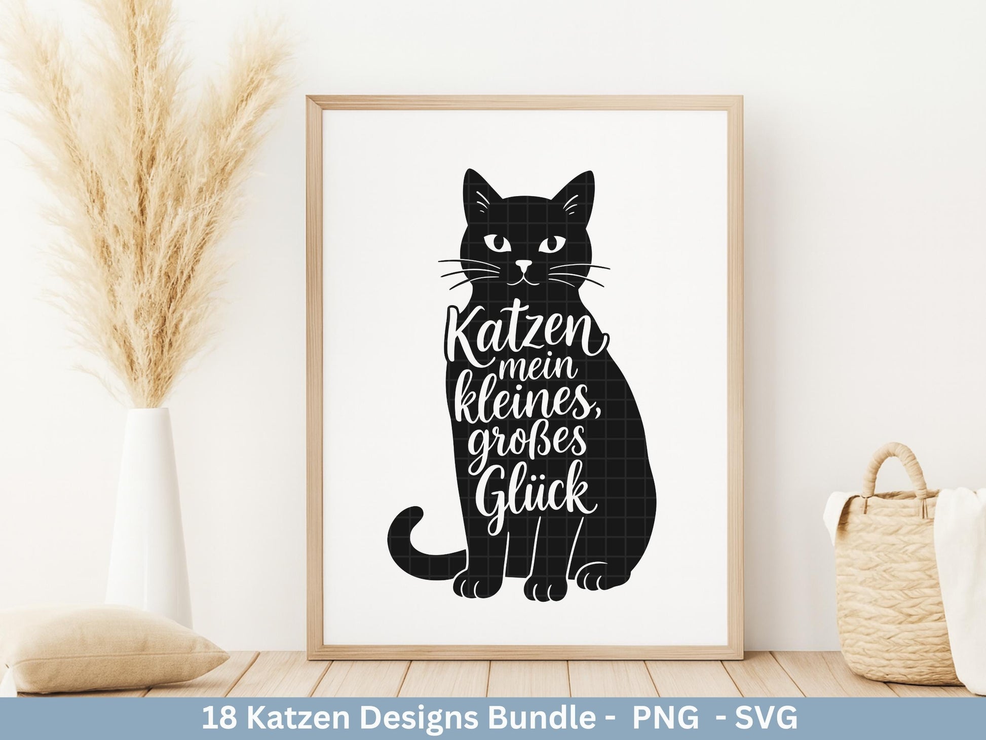 Katzen SVG Bundle – Plotterdatei & Laserdatei | Katzen Sprüche | Katzenliebe Designs | Cricut Silhouette | Katzen Mama | Geschenkidee Katze