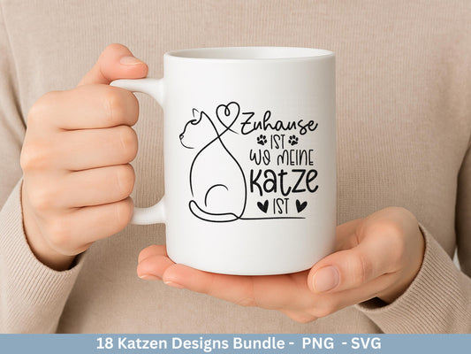 Katzen SVG Bundle – Plotterdatei & Laserdatei | Katzen Sprüche | Katzenliebe Designs | Cricut Silhouette | Katzen Mama | Geschenkidee Katze