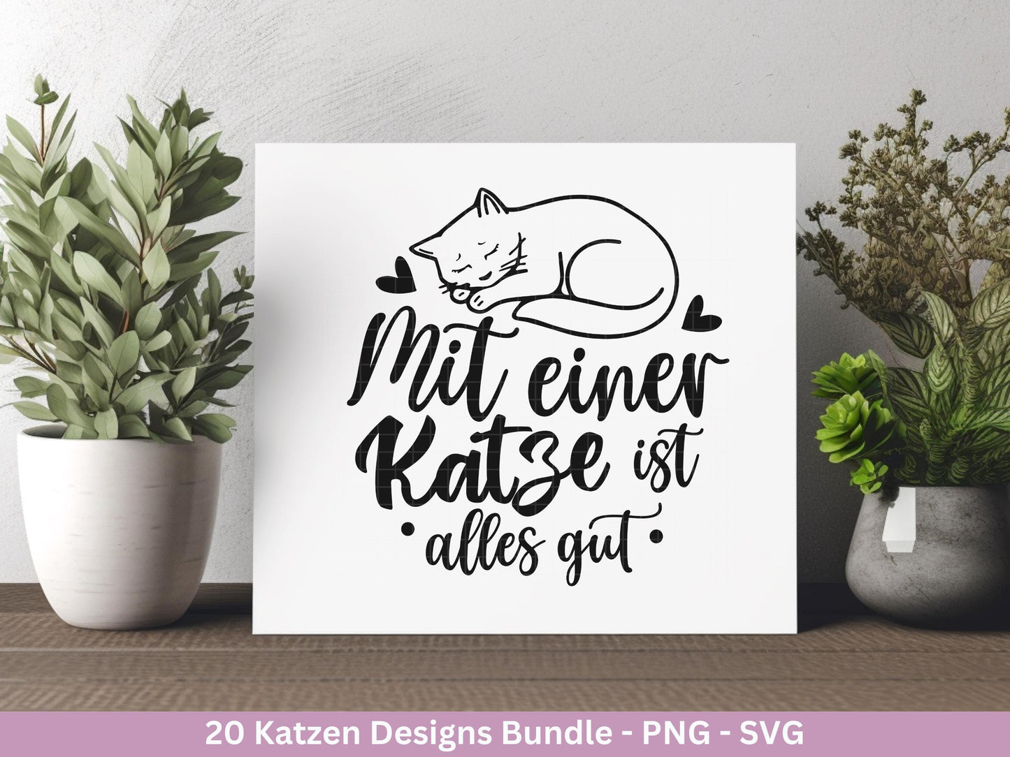 Katzen SVG Bundle – Plotterdatei & Laserdatei | Katzen Sprüche | Katzenliebe Designs | Cricut Silhouette | Katzen Mama | Geschenkidee Katze
