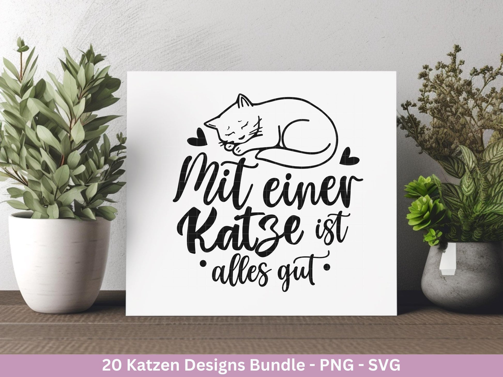 Katzen SVG Bundle – Plotterdatei & Laserdatei | Katzen Sprüche | Katzenliebe Designs | Cricut Silhouette | Katzen Mama | Geschenkidee Katze