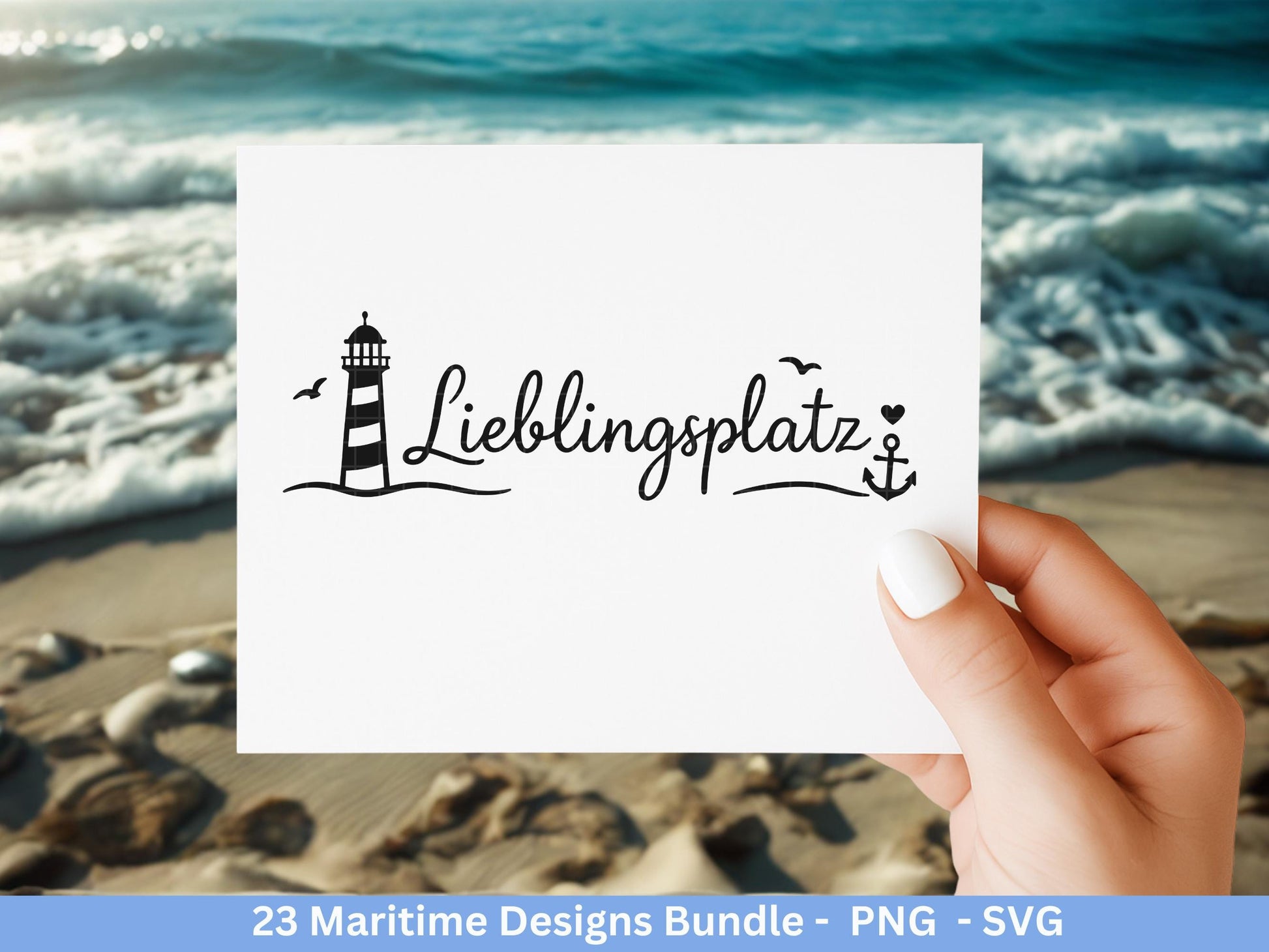 Maritim SVG Bundle – Plotterdatei & Laserdatei | Ahoi, Heimathafen , Leuchtturm | Nordsee Ostsee Liebe | Maritime Sprüche | Geschenkidee