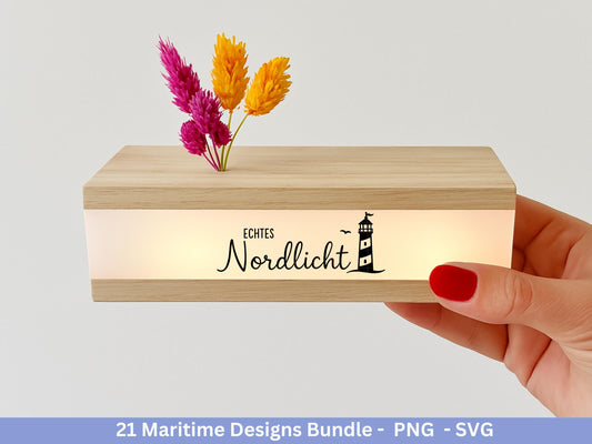 Maritim SVG Bundle – Plotterdatei & Laserdatei | Ahoi, Heimathafen , Leuchtturm | Nordsee Ostsee Liebe | Maritime Sprüche | Geschenkidee