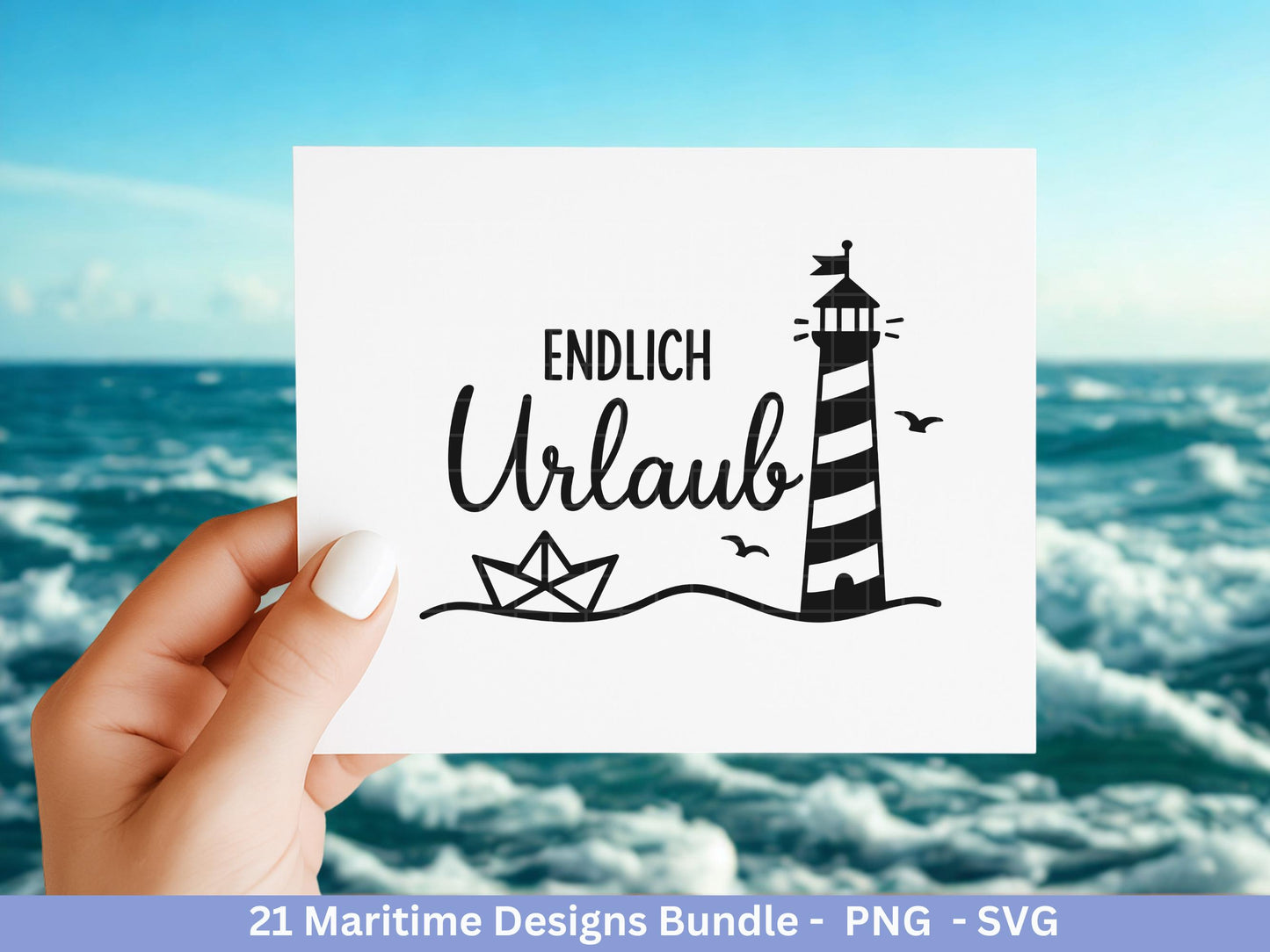 Maritim SVG Bundle – Plotterdatei & Laserdatei | Ahoi, Heimathafen , Leuchtturm | Nordsee Ostsee Liebe | Maritime Sprüche | Geschenkidee