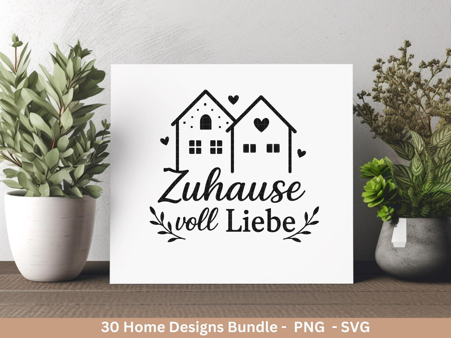 Zuhause SVG – Plotterdatei & Laserdatei | Home Schriftzug | Häuser Sprüche | Geschenkidee Holzbrett | Cricut Silhouette Deko Liebe Glück