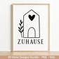 Zuhause SVG – Plotterdatei & Laserdatei | Home Schriftzug | Häuser Sprüche | Geschenkidee Holzbrett | Cricut Silhouette Deko Liebe Glück