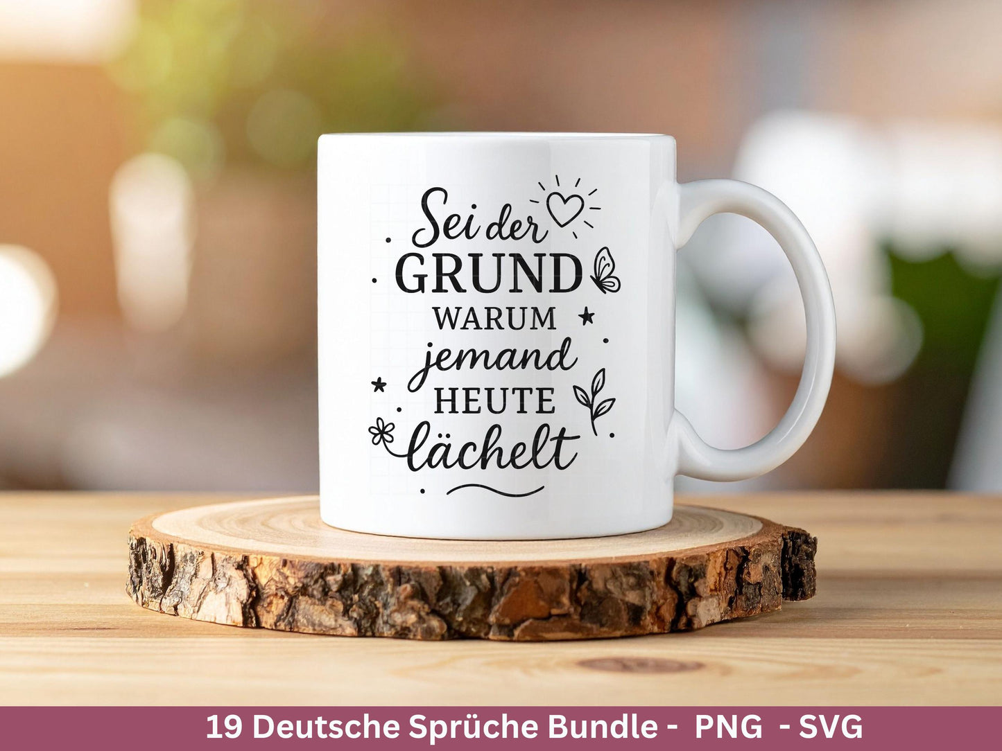 Positive Sprüche SVG – Plotterdatei & Laserdatei | Deutsche Zitate | Lebensweisheiten | Glück Liebe Blumen | Cricut Silhouette Geschenkidee