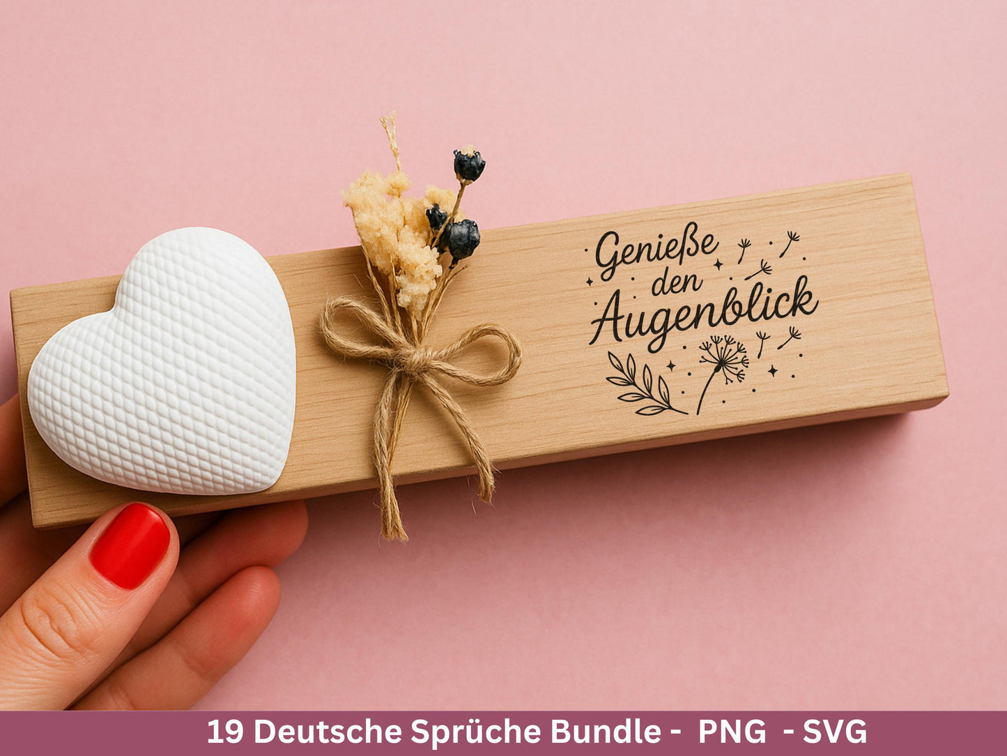 Positive Sprüche SVG – Plotterdatei & Laserdatei | Deutsche Zitate | Lebensweisheiten | Glück Liebe Blumen | Cricut Silhouette Geschenkidee