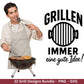 Grillen SVG – Plotterdatei & Laserdatei | Grillmeister Sprüche | BBQ Chef | König des Grills | Männer Geschenkidee Gravur Cricut Silhouette