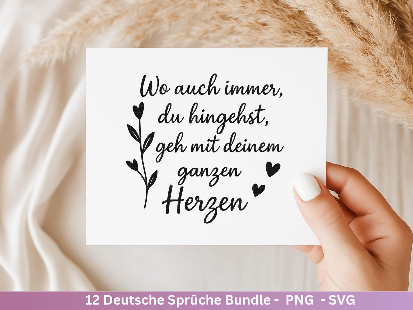 Sprüche SVG – Plotterdatei & Laserdatei | Deutsche Zitate | Freundschaft | Blumen | Inspirierende Sprüche | Geschenkidee Cricut Silhouette