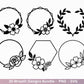 Blumenkranz SVG Bundle – Plotterdatei & Laserdatei | Kränze| Lorbeerkranz Designs | Monogramm Rahmen | Hochzeit Dekoration | Cricut Clipart