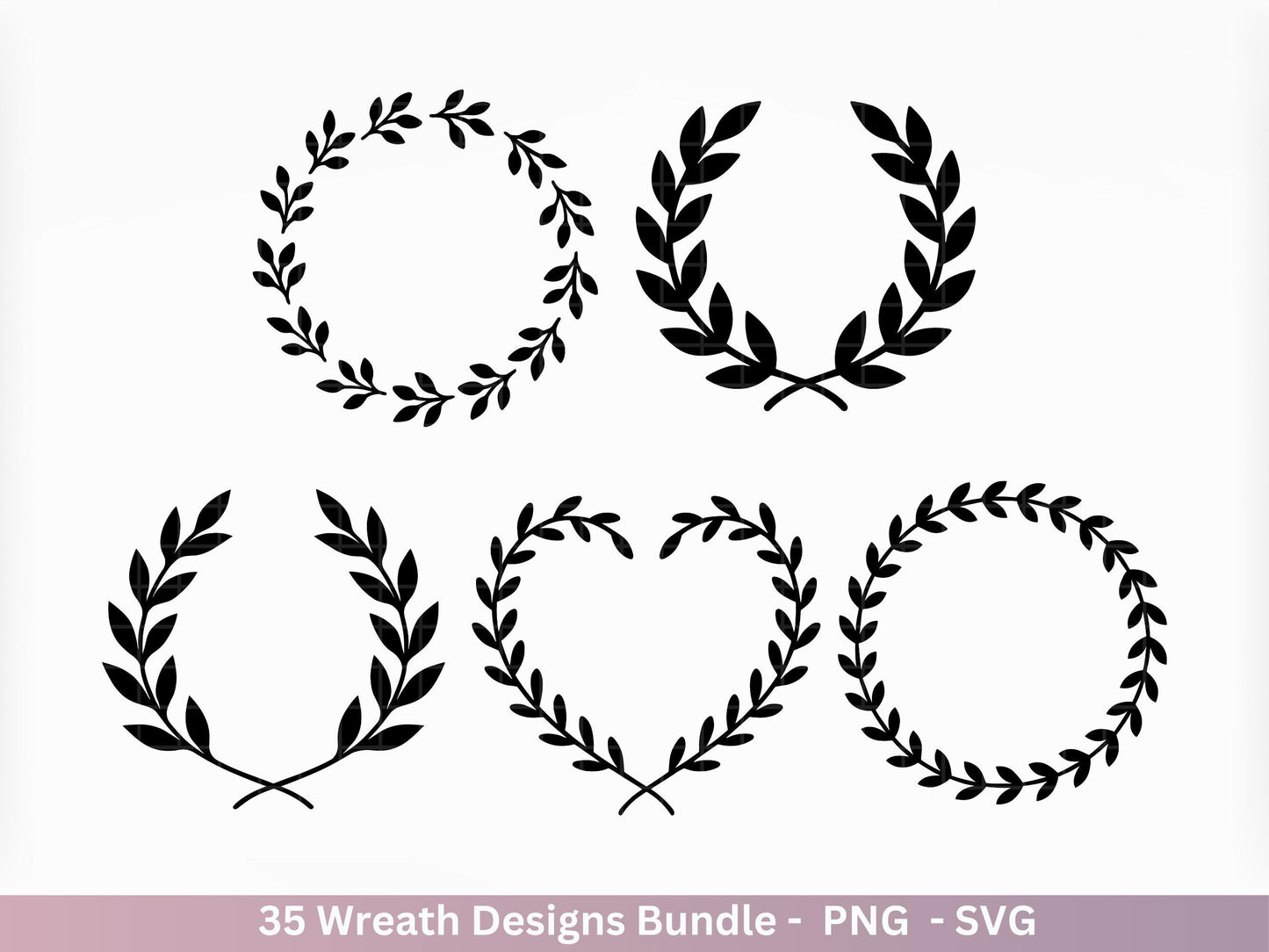 Blumenkranz SVG Bundle – Plotterdatei & Laserdatei | Kränze| Lorbeerkranz Designs | Monogramm Rahmen | Hochzeit Dekoration | Cricut Clipart