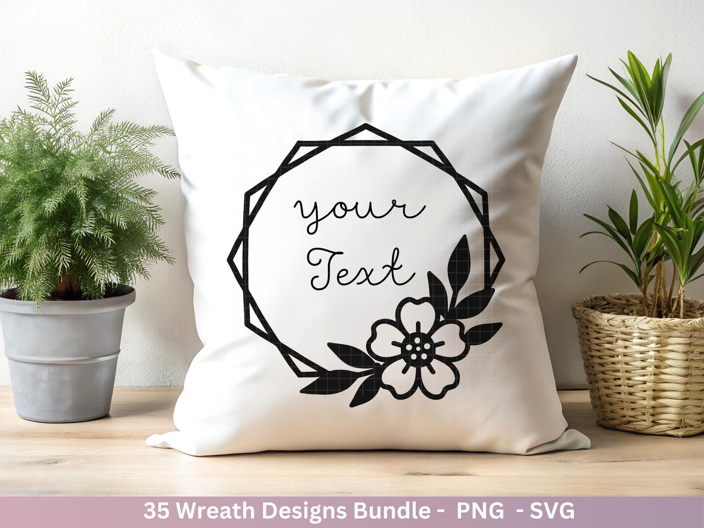 Blumenkranz SVG Bundle – Plotterdatei & Laserdatei | Kränze| Lorbeerkranz Designs | Monogramm Rahmen | Hochzeit Dekoration | Cricut Clipart