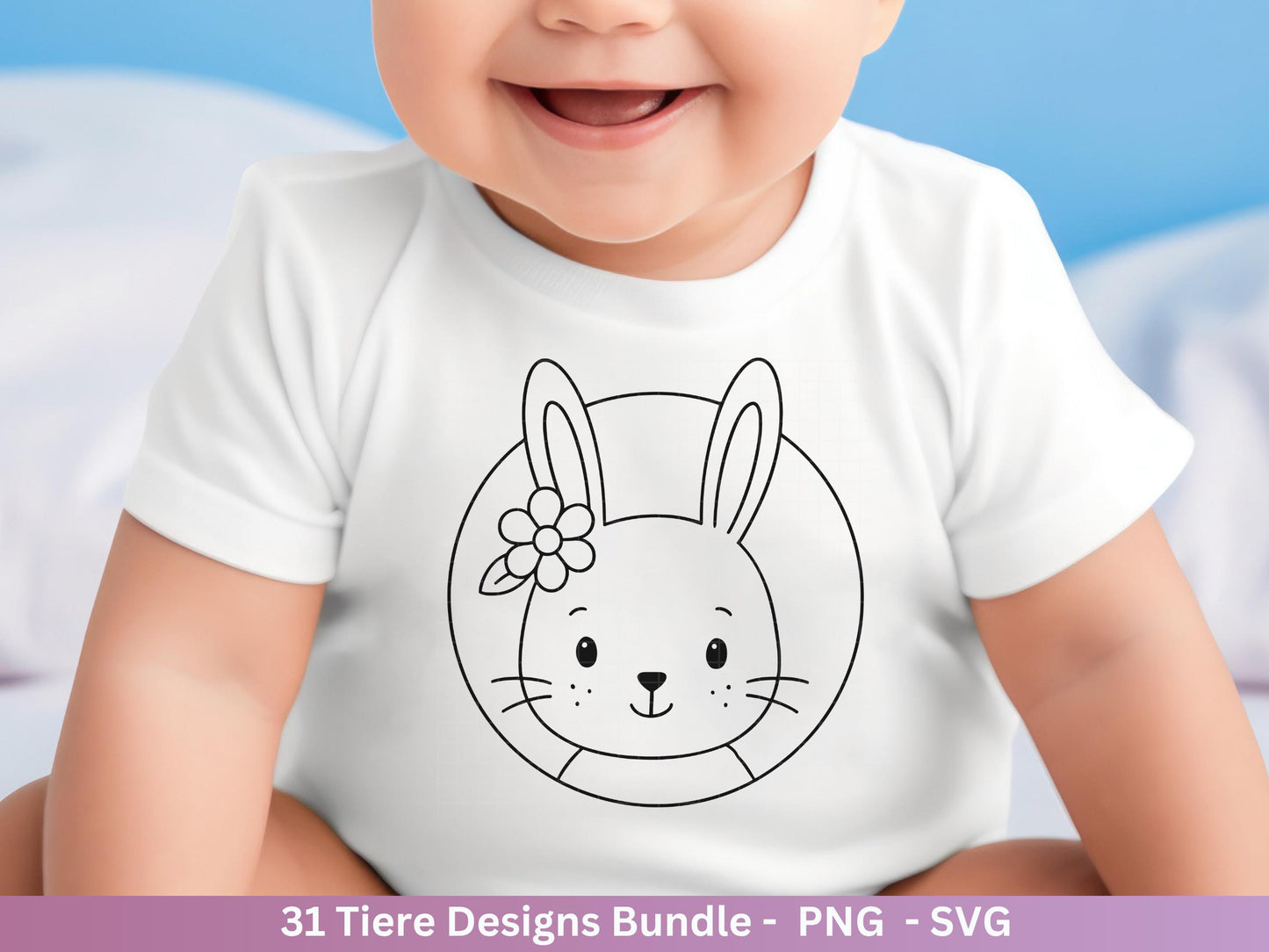 Handgezeichnete Tiere SVG Bundle – Plotterdatei & Laserdatei | Süße Wald Safari Tiere | Kinder Line Art Clipart | Geschenkidee Cricut Holz