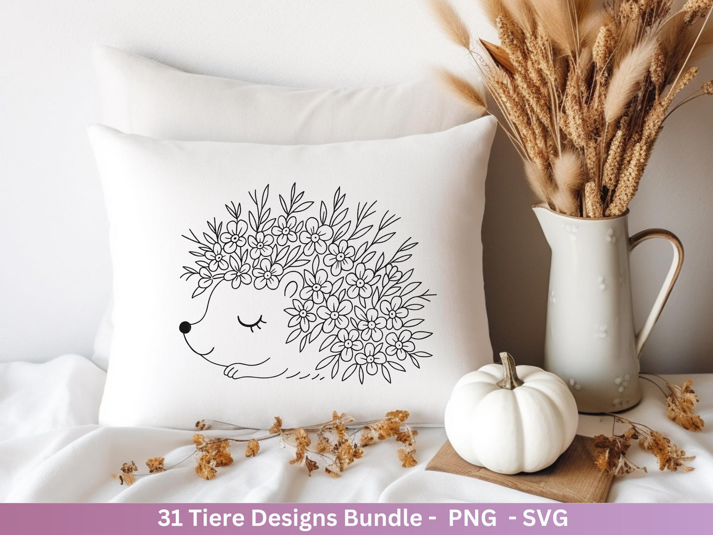 Handgezeichnete Tiere SVG Bundle – Plotterdatei & Laserdatei | Süße Wald Safari Tiere | Kinder Line Art Clipart | Geschenkidee Cricut Holz
