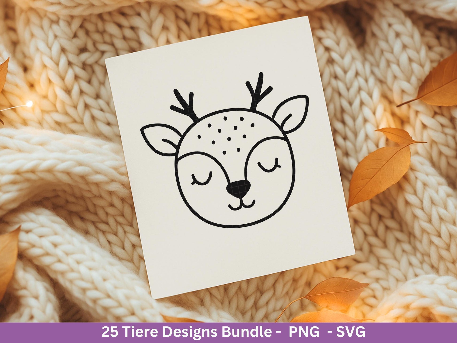 Niedliche Tiere SVG Bundle – Plotterdatei & Laserdatei | Waldtiere | Safari Tiere | Kawaii Tiergesichter Clipart | Kinder Geschenkidee Holz