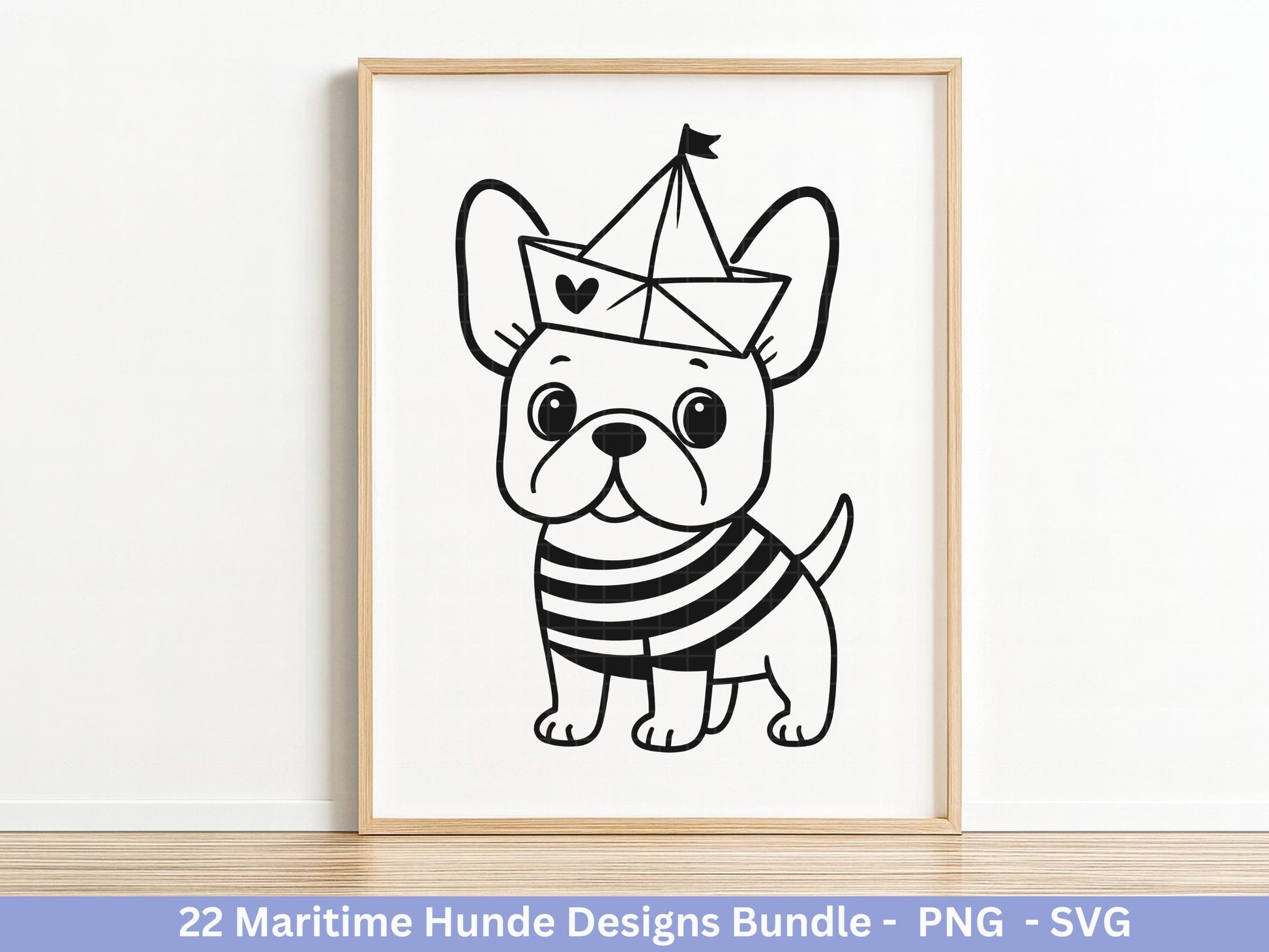 Maritim Hunde SVG Bundle – Plotterdatei & Laserdatei, Mops, Dackel, Chihuahua, Golden Retriever, Pudel, Labrador, Cricut Datei, Geschenkidee