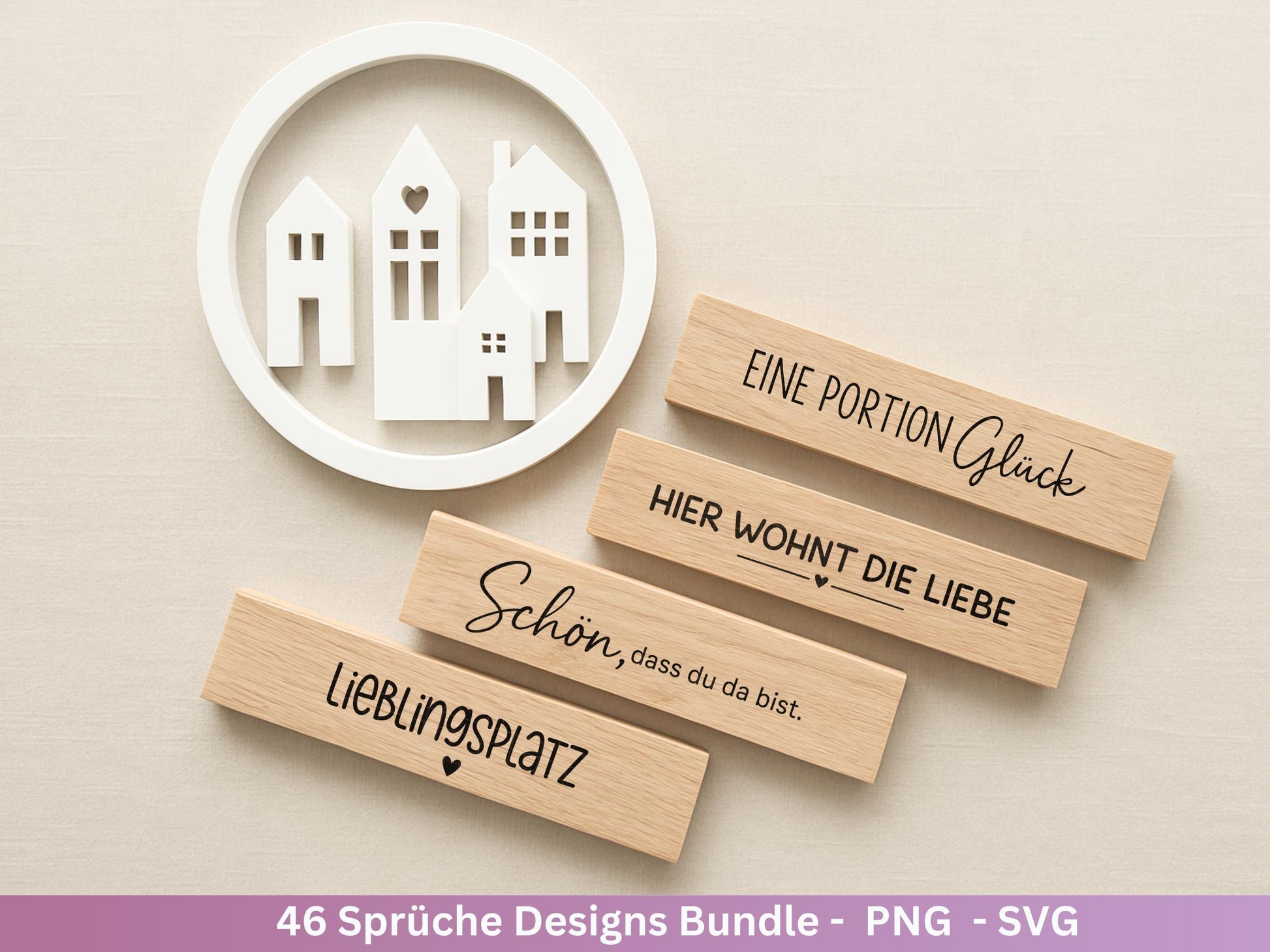 Sprüche SVG Bundle – Plotterdatei & Laserdatei | Klötzchen, Kerzen, Holz, Raysin | Familie, Freundschaft, Liebe, Glück, Zuhause Geschenkidee
