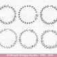 Blumenkranz Plotterdatei Bundle – 24 Kränze SVG & PNG | Lorbeerkranz Monogramm | Cricut Clipart | Laserdatei Holz Gravur Rahmen Deko DIY