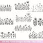 Plotterdatei Blumen SVG Bundle – Florale Designs | Wildblumen & Blätter | Cricut | Laserdatei | Pusteblume Clipart PNG Botanisch Frühling
