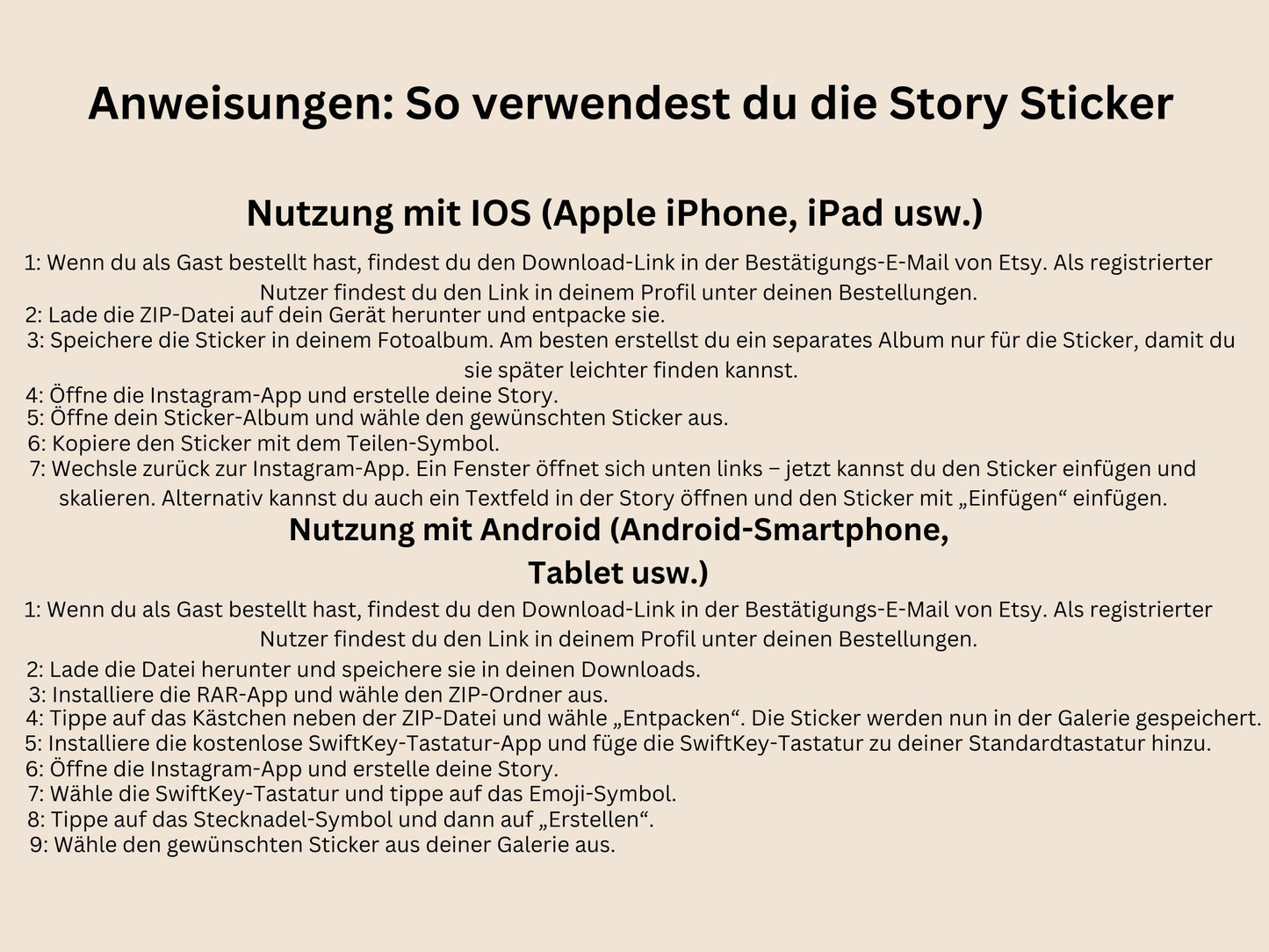 180 Instagram Story Sticker – Wochentage und Tagessprüche – Minimalistische Cliparts mit positiven Sprüchen für Alltag, Liebe, Familie